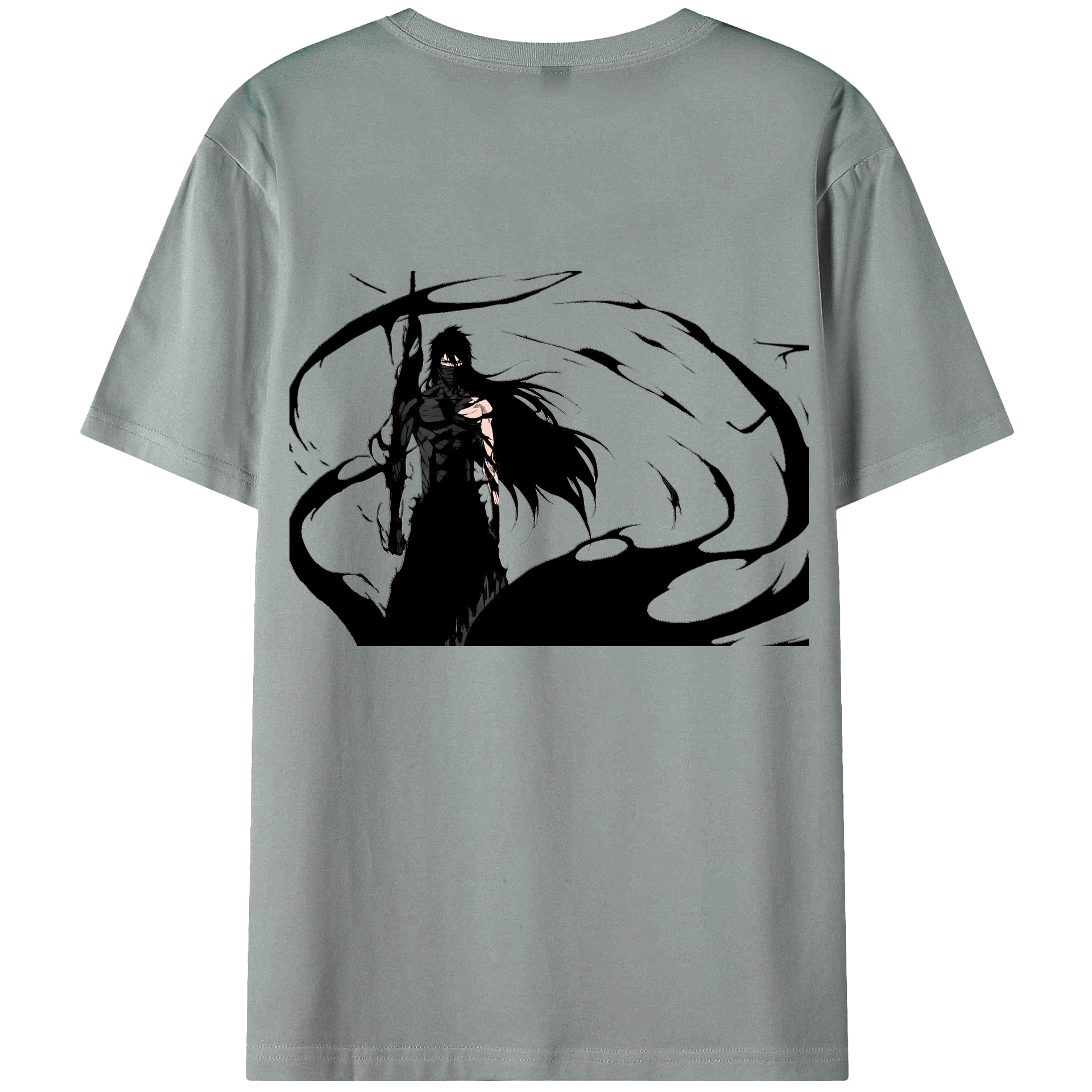 （画像用） ブリーチ 黒崎一護（くろさき いちご）BLEACH Kurosaki Ichigo 綿100％ メンズ半袖Tシャツ（バックプリント） 通気性